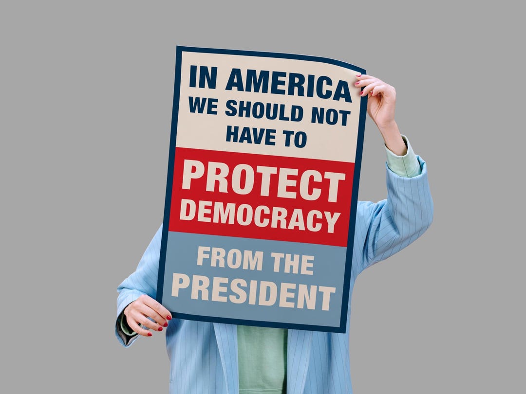 Protect Democratic Rights Protect Democracy Protest Sign Digital Download. - Anti Trump Protest ...