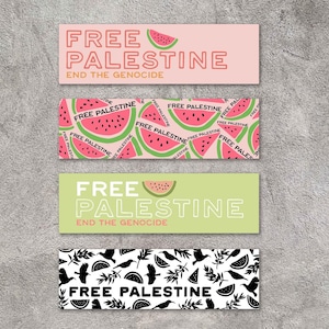 Free Palestine Bumper Sticker, Palestine Sticker, End the Genocide Bumper Magnet