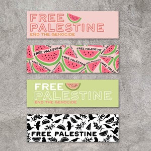 Free Palestine Sticker, Palestine Bumper Sticker, End the Genocide Bumper Magnet