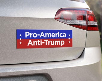 Anti Trump Bumper Sticker Magnet, FDT Car Bumper Magnet, Pro America Anti Trump Car Magnet