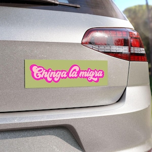 Chinga la Migra Sticker, No Human is Illegal Abolish ICE Bumper Magnet, Immigration Rights Nadie es ilegal Sticker