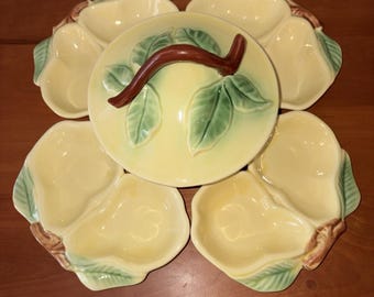 VTG MCM Pear Shaped Lazy Susan Set Calif USA 320.  Gorgeous. No Tray.