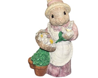 United Design Easter Bunny Figurine: Auntie Bunny with Flowers and Basket