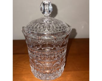 VTG Godinger Shannon "Dublin" Small Cut Crystal Canister W/Lid