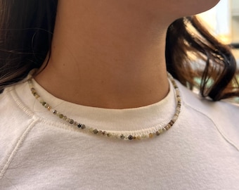 Rhodonite Beaded Necklace – Natural Pink Stone Beads