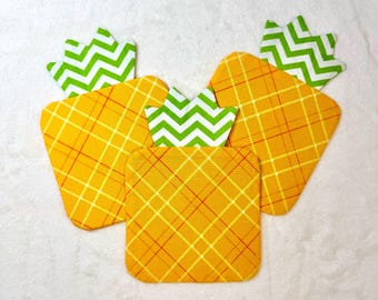 Handmade Pineapple Coaster, Cotton Drink Coasters, Summer Tropical Table Decor, Cute Housewarming Gift