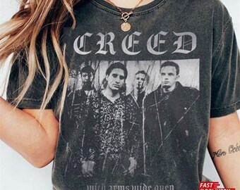 Vintage Creed 2024 Tour Summer Of 99 Tour Shirt Creed Band Fan Shirt, unisex vintage, 90s, graphic tee, graphic t-shirt