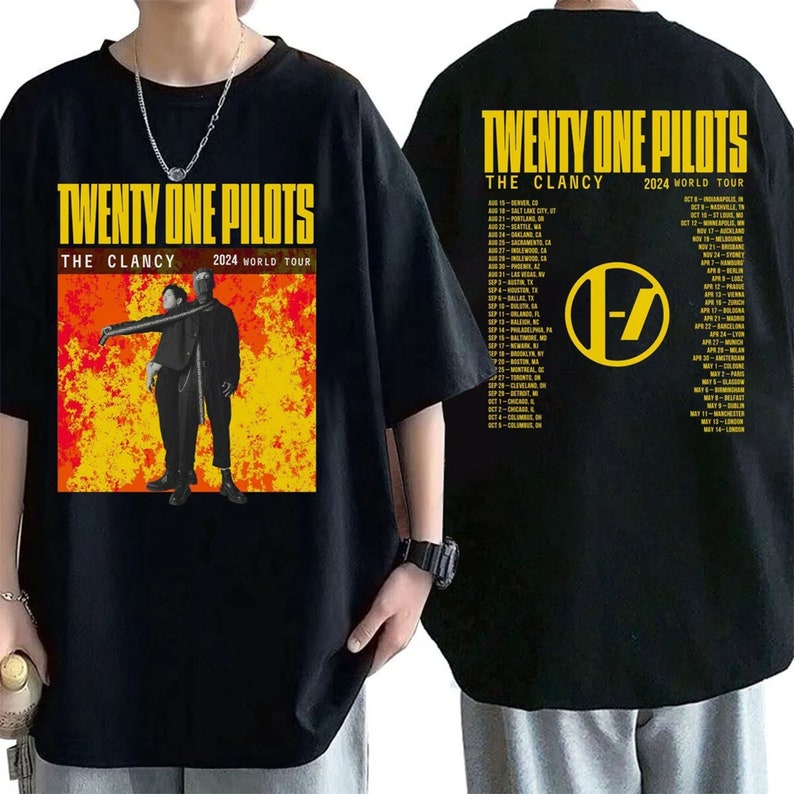 Twenty One Pilots 20242025 the Clancy World Tour Shirt, Twenty One Pilots 2024 Concert Tee