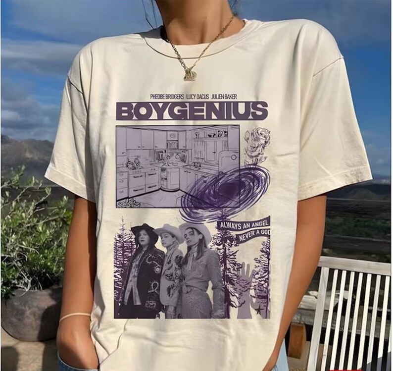 Vintage Boygenius Reset Concert Tour 2024 Shirt,Indie Rock Tee,Gift For Fans,Indie Rock Music Tour 2024 shirt zdjęcie 1