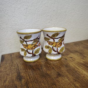 Vintage Italian hand painted mug set