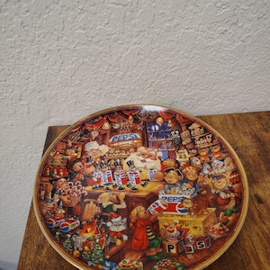 Vintage Franklin Mint Heirloom &quot;Santa&#39;s Pepsi-Cola Workshop&quot; plate