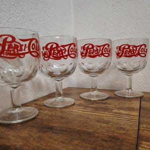 Vintage Pepsi-Cola Goblets Set