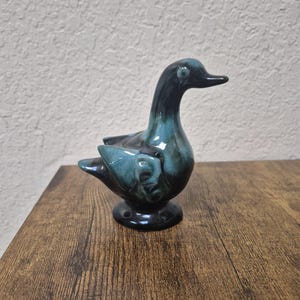 Figura de ganso/pato de cerámica vintage de Blue Mountain