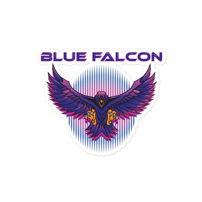 Blue Falcon Sticker - Etsy