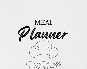 Printable Meal Planner | Weekly Grocery List & Food Tracker | Digital Download for Organized Meal Planning | A4 PDF