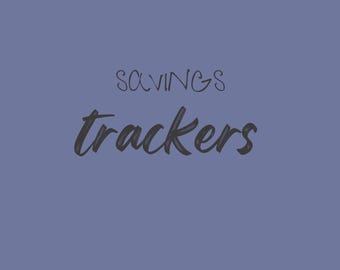 Printable Savings Trackers | Digital Download Budget Planner | Personal Finance Trackers for Money Goals | Inkwell & Fern