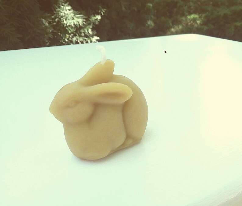 Beeswax Bunny Votive Candle