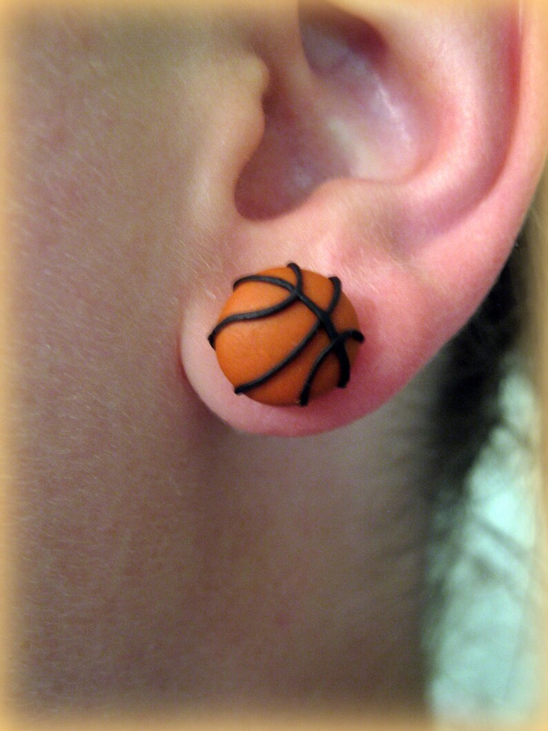 Sporty Girl Earrings... Basketballs Etsy
