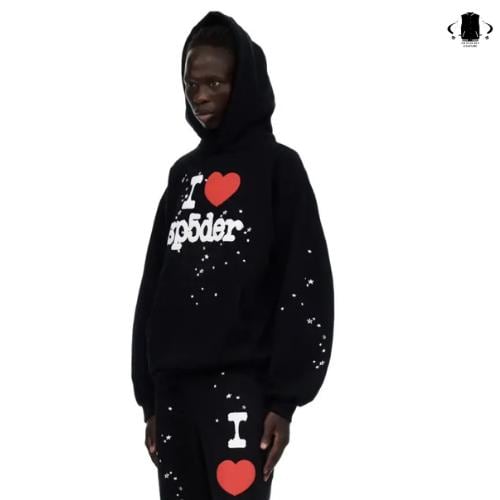 I ❤️ sp5der ブラックパーカー　Sサイズ 値下げ⭕️ Sp5der I Heart SP5 Hoodie Black – Streetwear Souvenir Pullover for