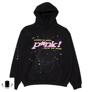 Sp5der Hoodie ブラック蜘蛛の巣グラフィックパーカー Sサイズ 28812176_58261851_322.jpg