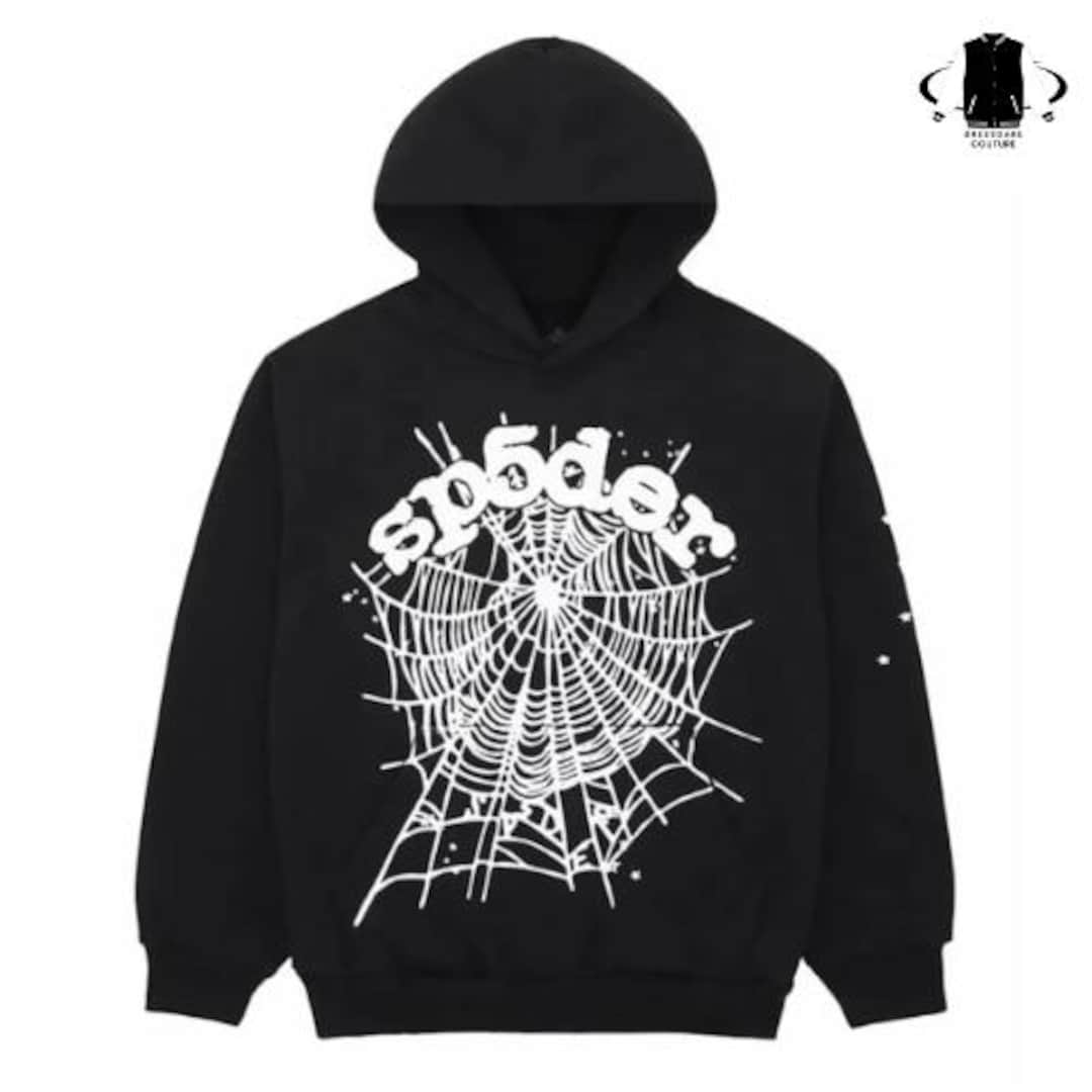 Sp5der Hoodie ブラック蜘蛛の巣グラフィックパーカー Sサイズ Sp5der Hoodie ブラック蜘蛛の巣グラフィックパーカー Sサイズ