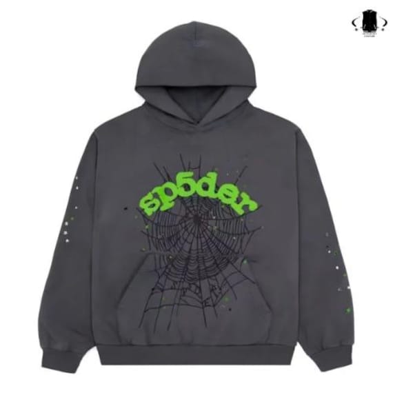 Sp5der Wait Web Hoodie Slate Grey – Streetwear Hooded Sweatshirt