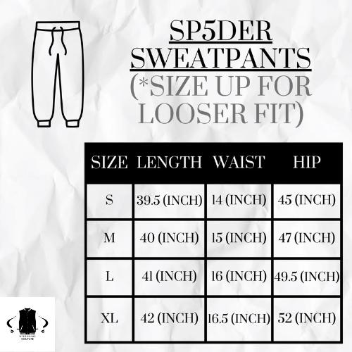 Sp5der Sweatpants – Streetwear Web Print Joggers for Men