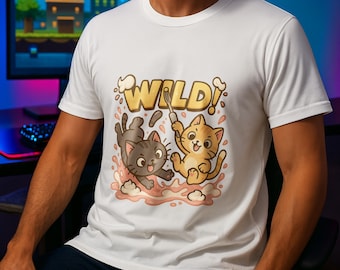 Koszulka Kawaii Cat – Strawberry Milk Tee, pastelowy, estetyczny top, słodka grafika ze zwierzętami, prezent w stylu Harajuku dla miłośników kotów