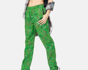 computer pants, computer lounge pant, computer print pant, motherboard computer pant, green pant, rojas pant, computer print, cotton pant