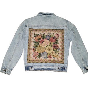 chaqueta de tapiz, chaqueta vaquera de tapiz
