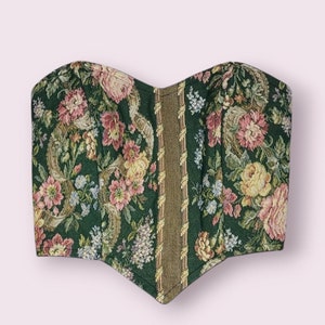 floral corset / tapestry corset / floral tapestry corset / corset / corset top / floral top/ tapestry top / tapestry floral corset  tapestry