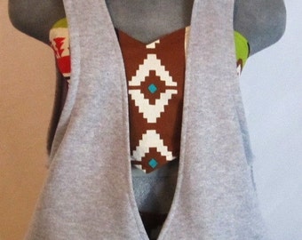 Sudadera con capucha y cuello en V pronunciado ROJAS Cut Out Muscle