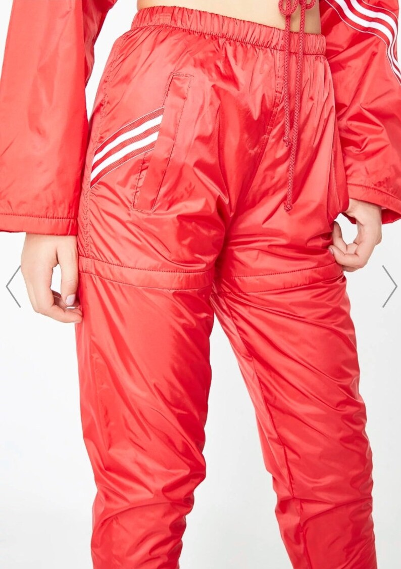 Women windbreaker pant stripe pant red pant royal blue pant Etsy