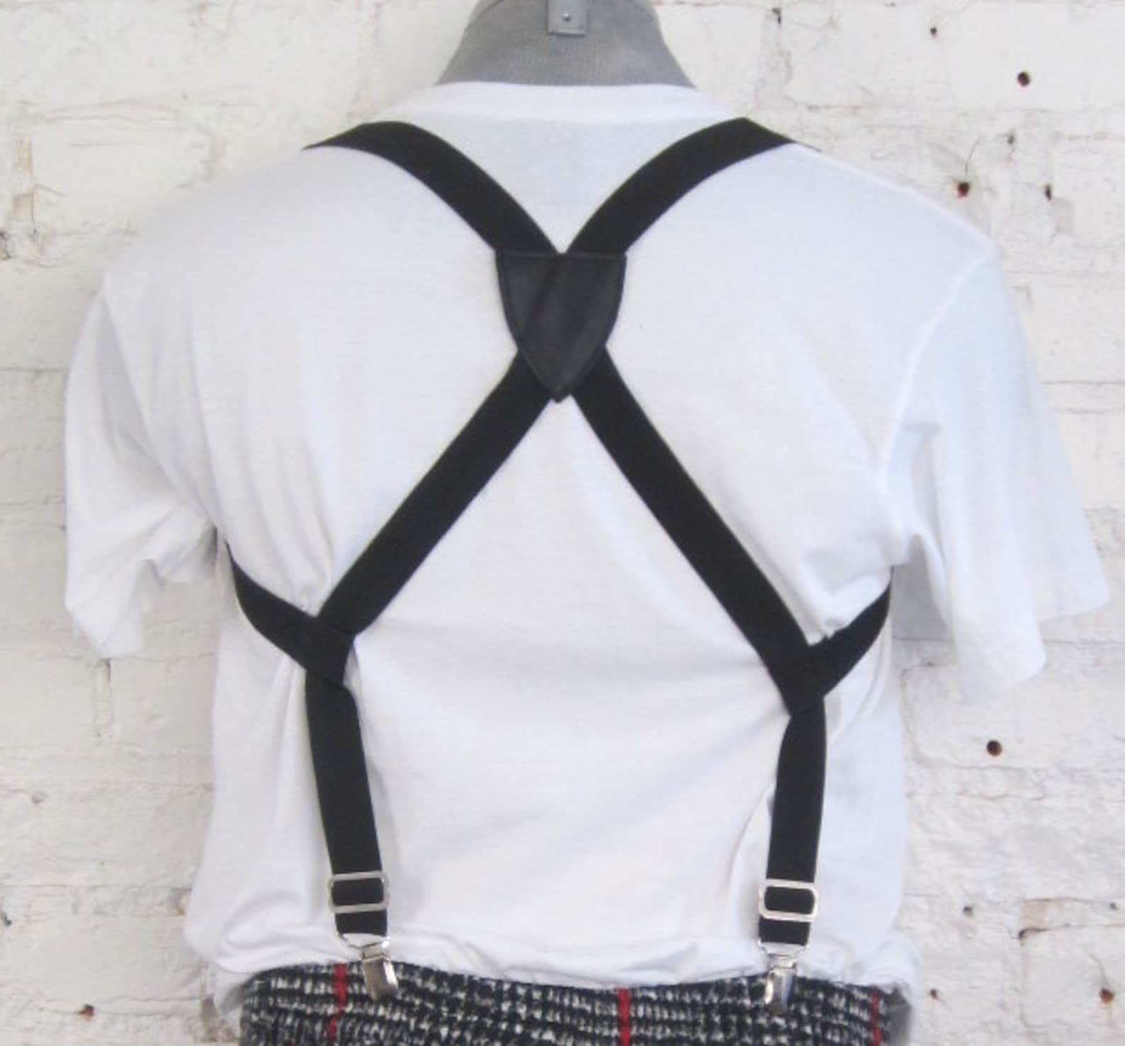 Suspender Harness Suspender Holster Mens Suspender Black Etsy