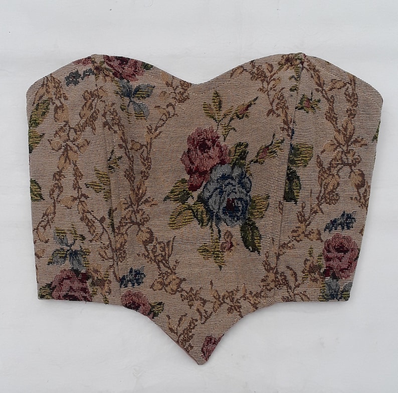 Tapestry corset / bridgerton corset / corset / floral corset / Etsy