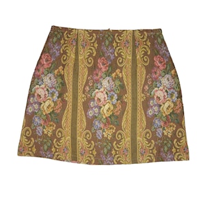 tapestry skirt / skirt tapestry / floral tapestry skirt / floral skirt / beautiful skirt / skirt with flowers / skirt with florals / rojas image 1