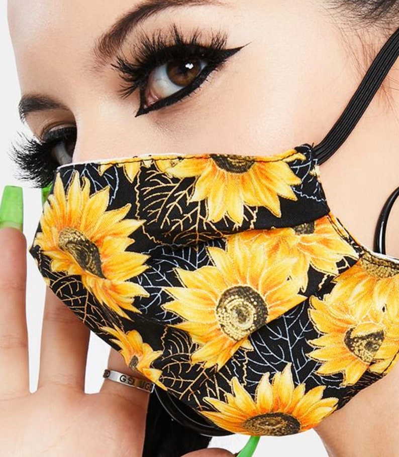 SUNFLOWER FACE MASKS Sunflower Face Mask Face Mask With Etsy