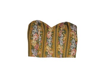 corsé de tapiz floral / corsé de tapiz / corsé / corsé floral / corsé de tapiz de flores / corsé de flores coset top festival corset