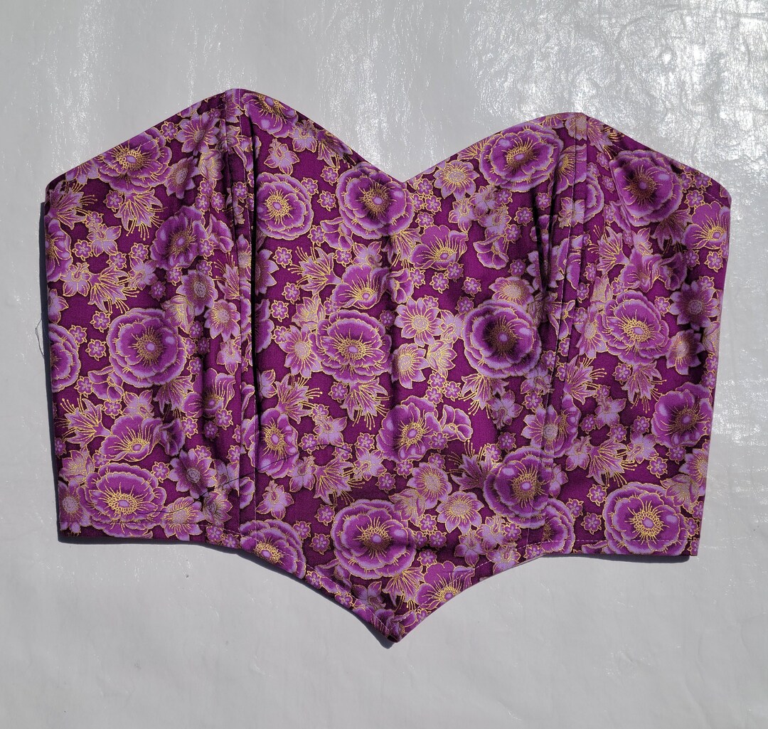 Pink Corset / Corset Pink / Floral Pink Corset / Floral Corset Etsy