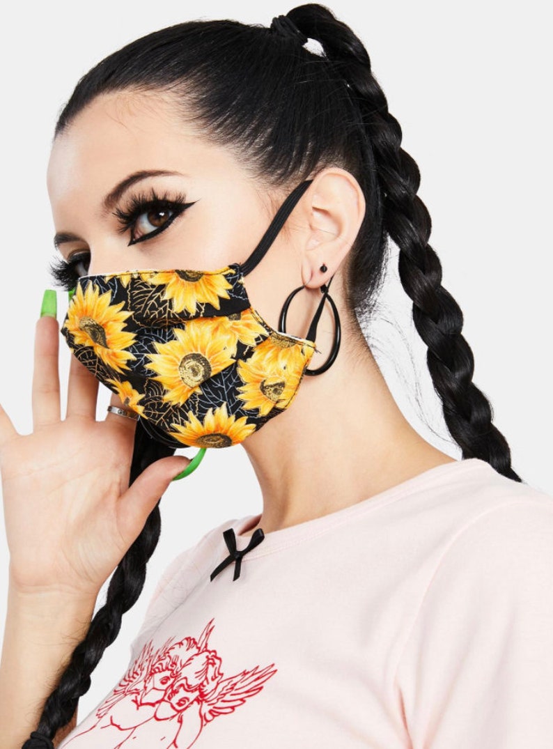 SUNFLOWER FACE MASKS Sunflower Face Mask Face Mask With Etsy