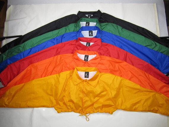 blue crop windbreaker