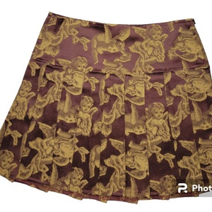 pleated skirt / pleated angel skirt / angel skirt / skirt with angels / cherub skirt / cherub pleated skirts / cherubs skirt / cherub skirt image 2
