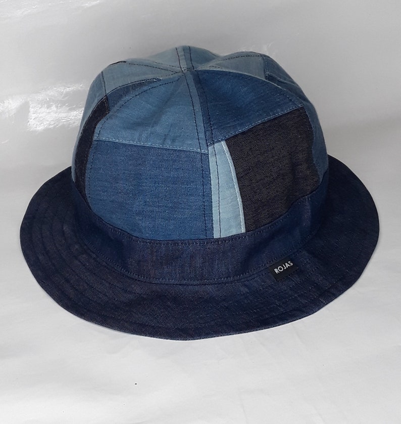 Denim bucket hat denim patchwork bucket hat jean bucket hat Etsy