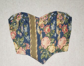 floral corset tapestry / tapestry floral corset / tapestry corset