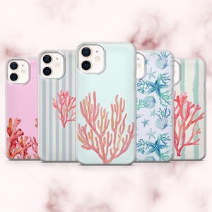 Coral Reef Phone Case Marine Coral Ocean Cover for iPhone 16, 15, 14, 13, 12, 11 Samsung S25, S24, A16, A56 Pixel 9A, 9Pro XL, 8A, 7A