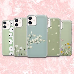 Green Phone Case Sage Green Earthy Cover for iPhone 16, 15, 14, 13, 12, 11 Samsung S25, S24F, S23, A16, A56 Pixel 9A, 9Pro XL, 8A, 8Pro 7A