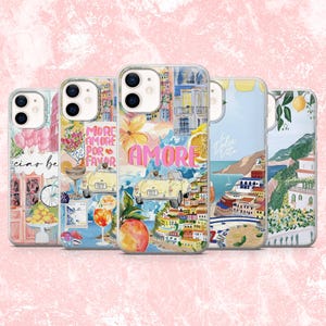 Italy Phone Case Italian Summer Amalfi Cover for iPhone 16, 15, 14, 13, 12, 11 Samsung S25, S24, S23, A16, A56 Pixel 9A, 9Pro XL, 8A, 8Pro