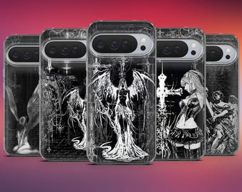 Gothic Phone Case Cybersigilism Alt Cover for iPhone 17e, 16, 15, 14, 13, 12, Samsung S26, S25,  A17, A57 Pixel 10Pro, 9A, 9Pro, 8A