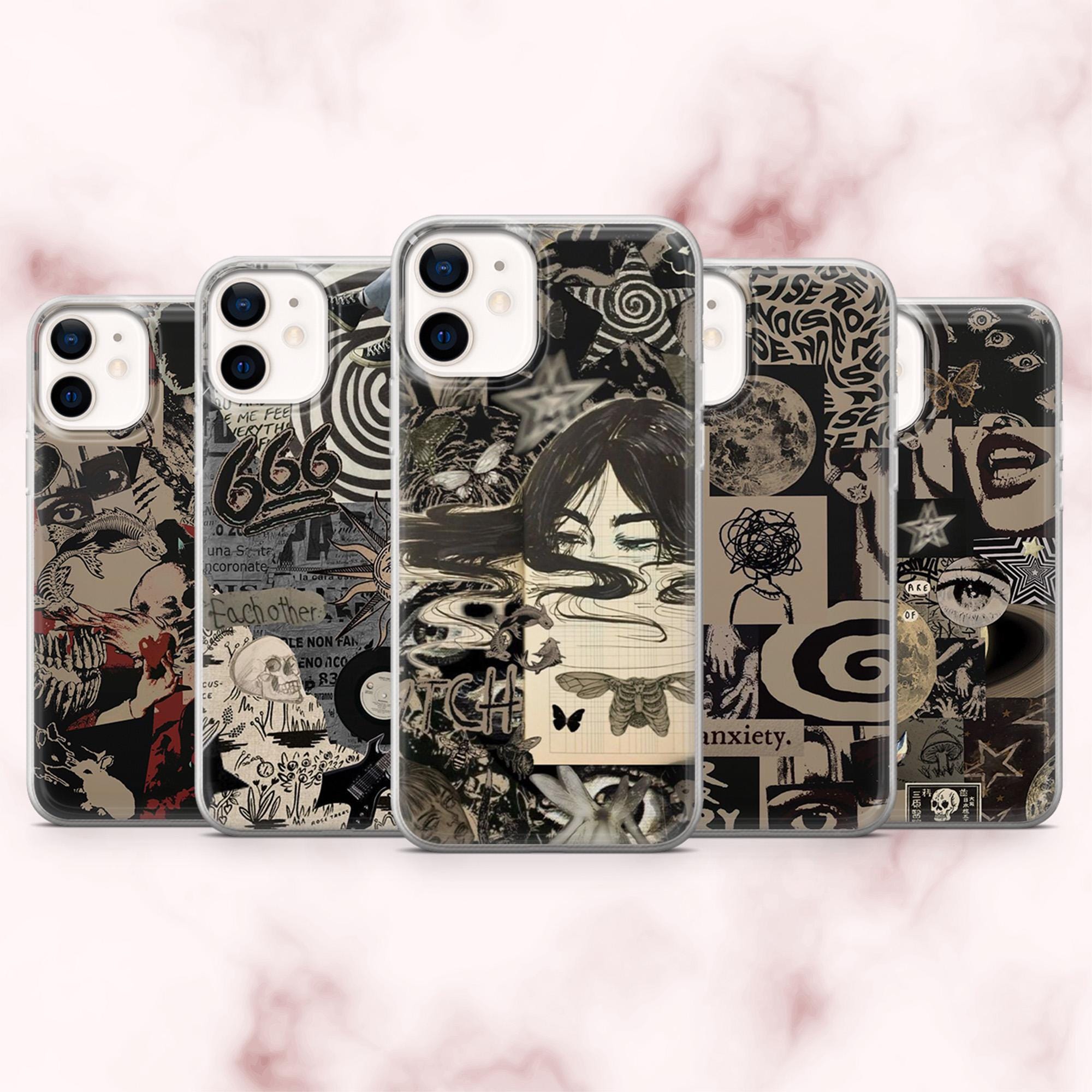 Grunge Phone Case Alt Style 90s Cover for iPhone 16, 15, 14, 13, 12, 11  Samsung S25, S24, A16, A56 Pixel 9A, 9Pro XL, 8A 8Pro