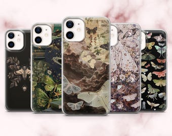 Moth Phone Case Night Bug Dragonfly Cover for iPhone 16, 15, 14, 13, 12, 11 Samsung S25, S24, A16, A56 Pixel 9A, 9Pro XL, 8A 8Pro